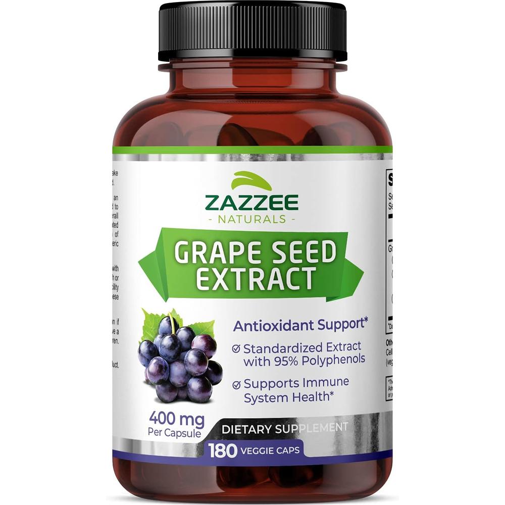 Foto 1 | Antioxidante Zazzee con Extracto de Semilla de Uva 180 Cápsulas