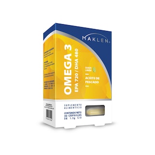 Foto 1 | Suplemento Maklen Omega 3 Aceite de Pescado 30 Cápsulas