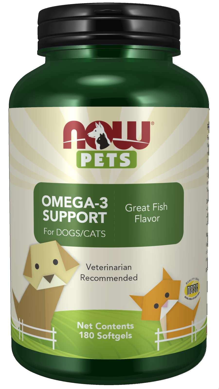 Foto 2 pulgar | Venta Internacional - Supplement Now Pet Health Omega 3 Para Perros Y Gatos 180 Softge