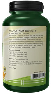 Foto 2 | Venta Internacional - Supplement Now Pet Health Omega 3 Para Perros Y Gatos 180 Softge