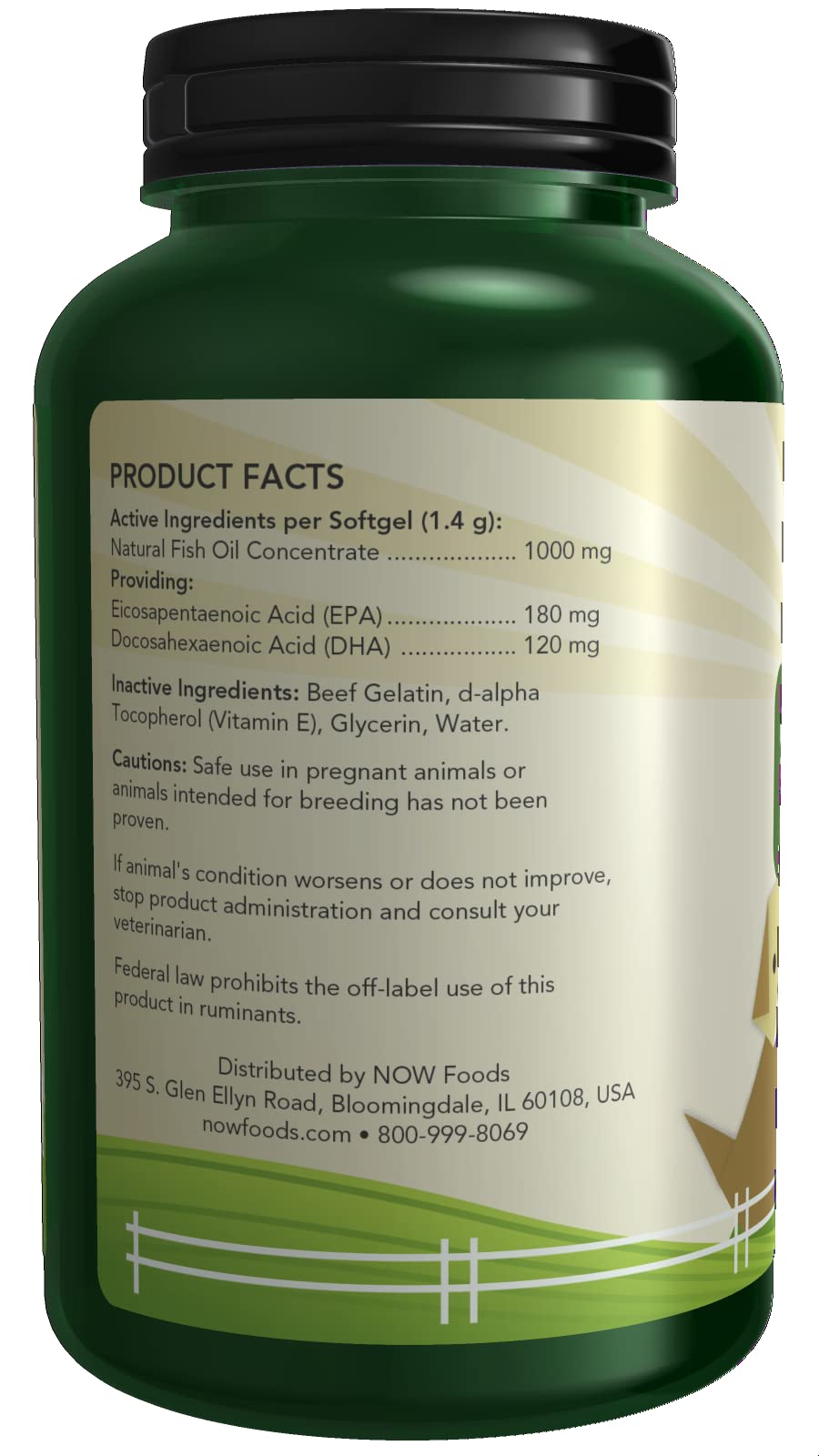 Foto 4 pulgar | Venta Internacional - Supplement Now Pet Health Omega 3 Para Perros Y Gatos 180 Softge