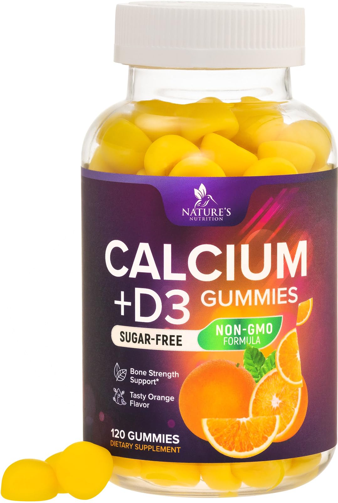 Foto 2 pulgar | Venta Internacional - Gominolas Calcium Gummy Bites Nature's Nutrition, 120 Gomitas Sin Azúcar