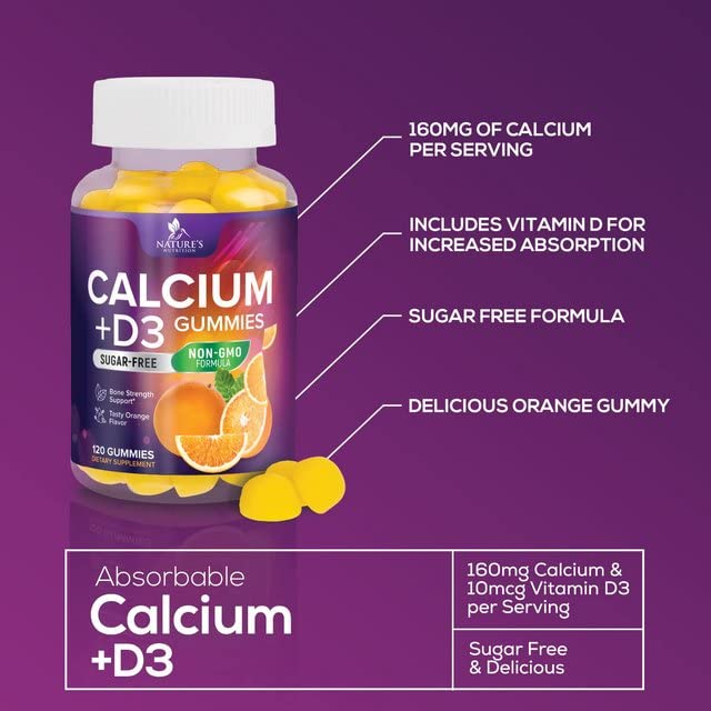 Foto 4 pulgar | Venta Internacional - Gominolas Calcium Gummy Bites Nature's Nutrition, 120 Gomitas Sin Azúcar