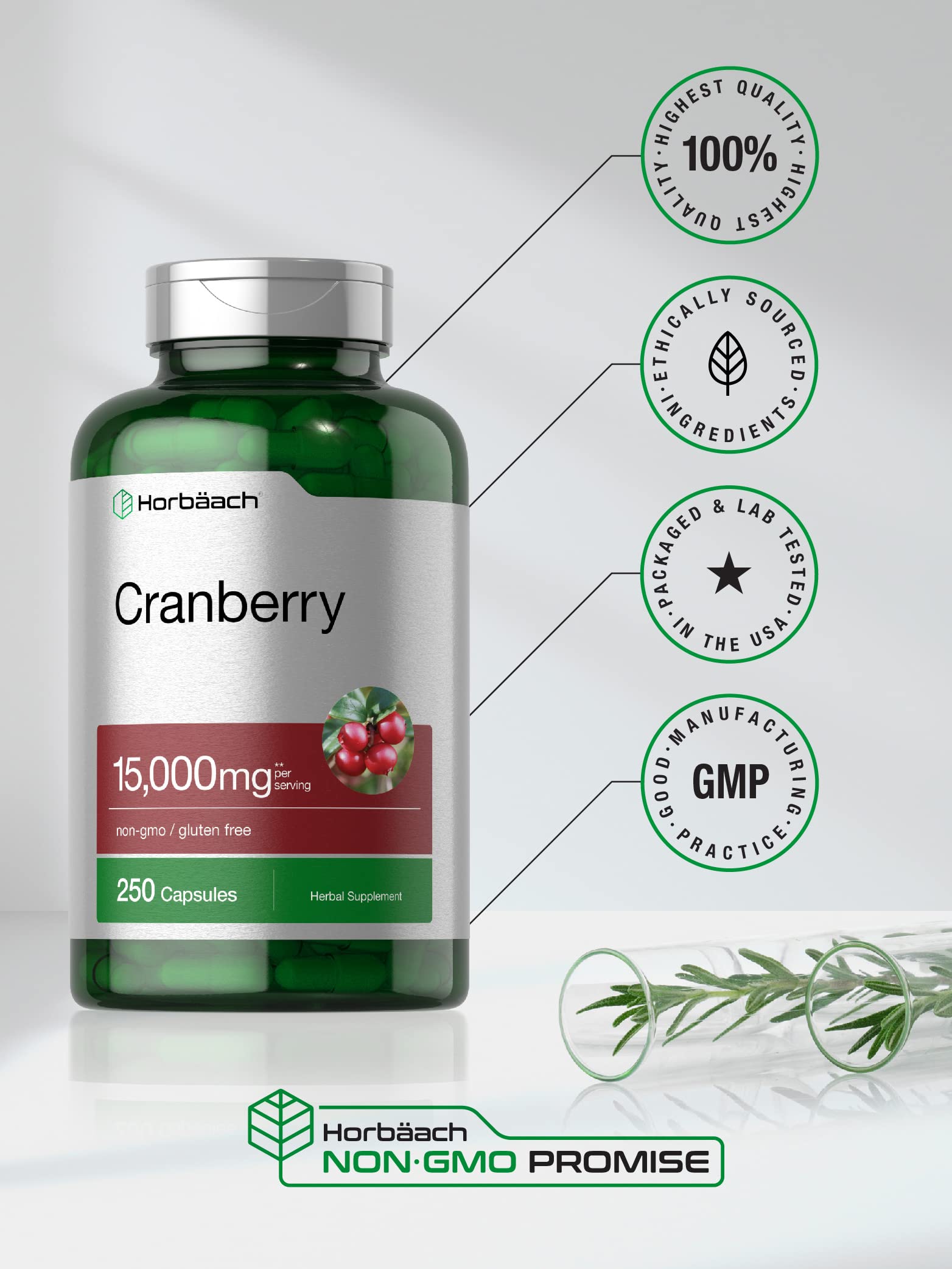 Foto 6 pulgar | Venta Internacional - Suplemento De Píldoras De Arándano, 1500 Mg, Más Vitamina C, 250 Cápsulas