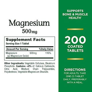 Foto 2 | Venta Internacional - Tabletas De Magnesio Nature's Bounty 500 Mg