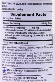 Foto 5 | Suplemento Nature's Bounty Probiotics Acidophilus 120 Comprimidos - Venta Internacional.