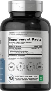 Foto 2 | Venta Internacional - Cápsulas De Ácido Hialurónico Horbäach 1000 Mg 120