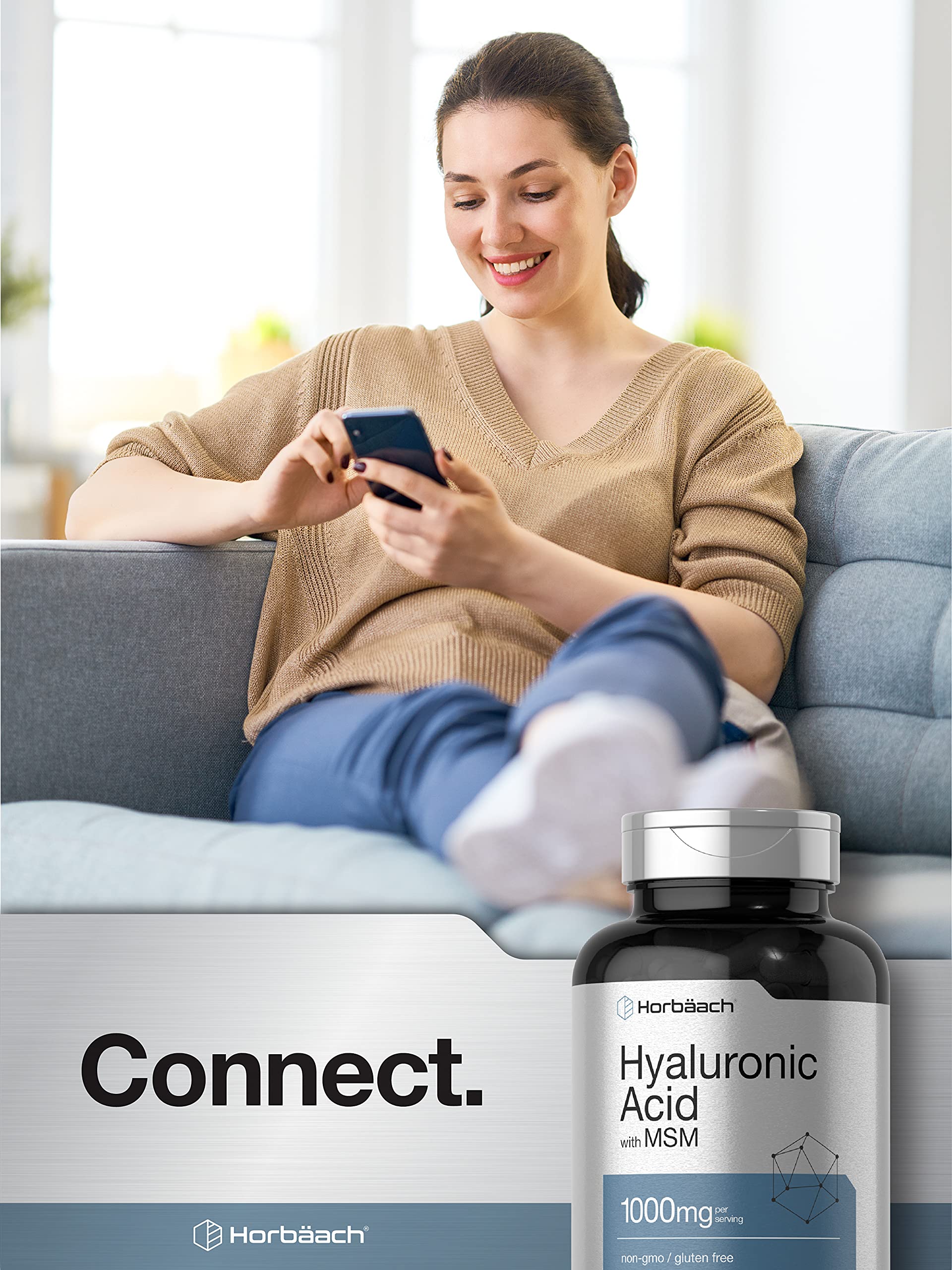 Foto 7 pulgar | Venta Internacional - Cápsulas De Ácido Hialurónico Horbäach 1000 Mg 120