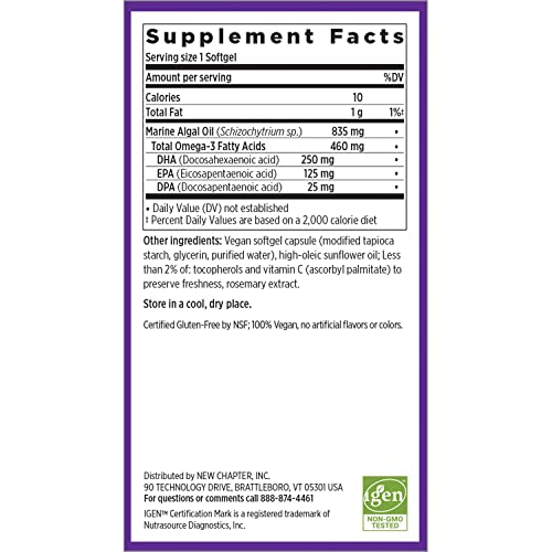 Foto 7 pulgar | Suplemento New Chapter Vegan Omega-3 Complex 30 Cápsulas Blandas - Venta Internacional.