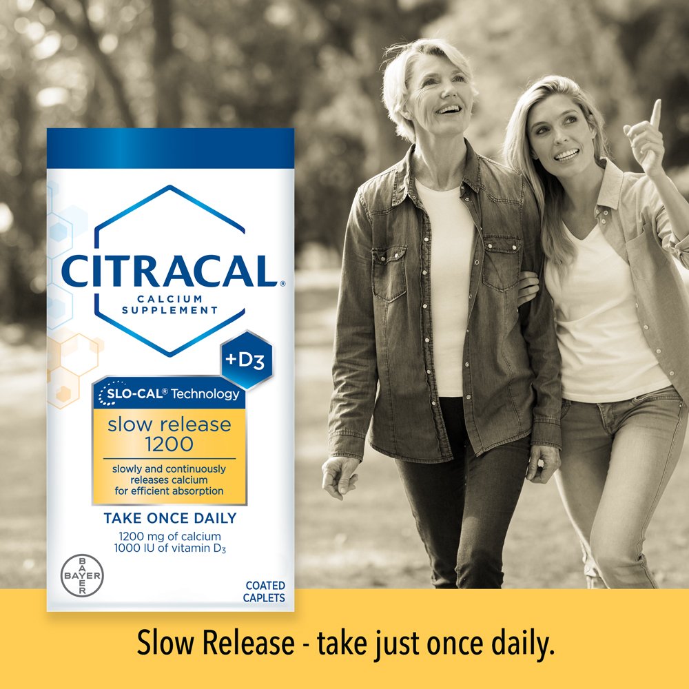 Foto 3 pulgar | Venta Internacional - Suplemento De Calcio Citracal Slow Release 1200 Con Vitamina D3