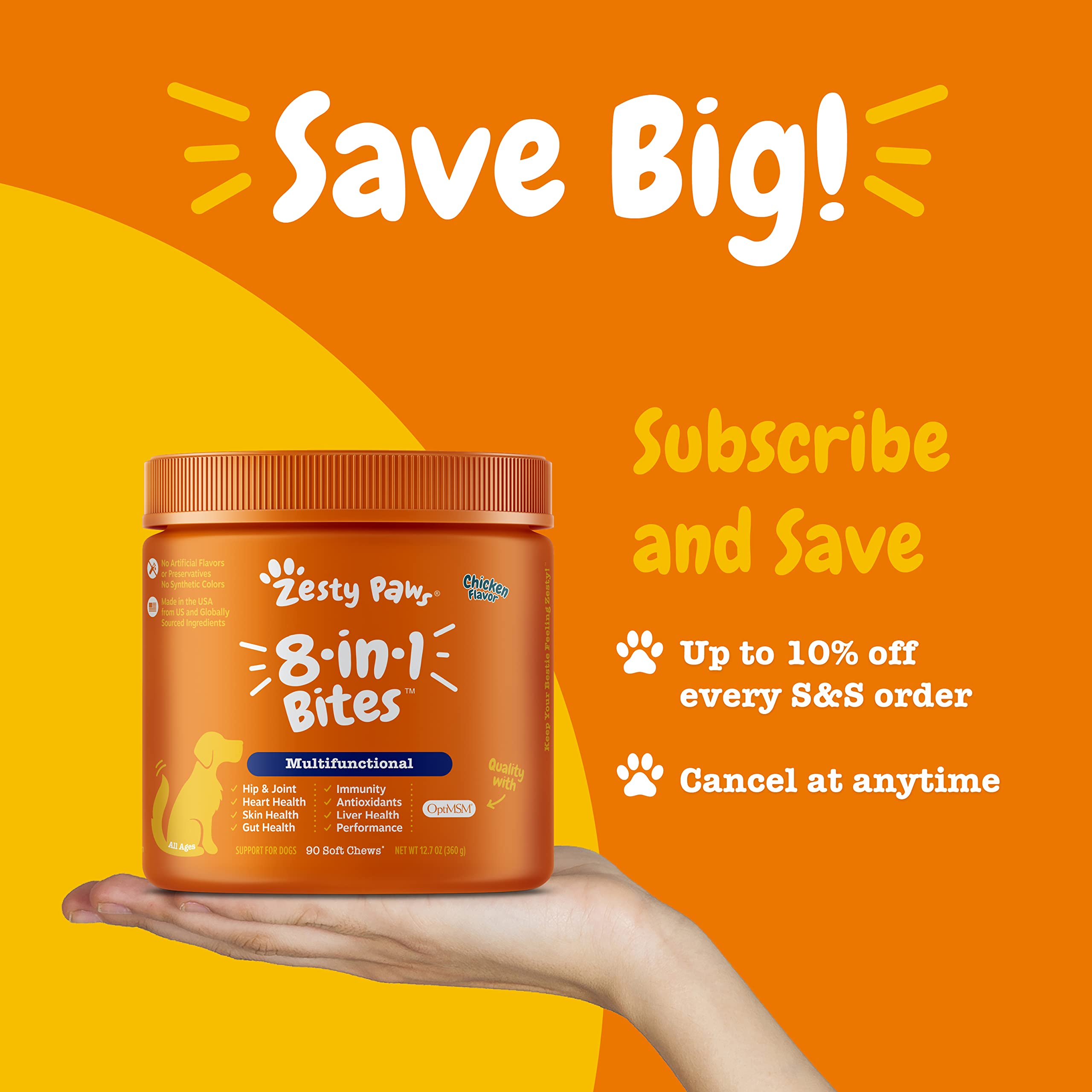 Foto 6 pulgar | Venta Internacional - Golosinas Multivitamínicas Supplement Zesty Paws Para Perros, 90 Unidades