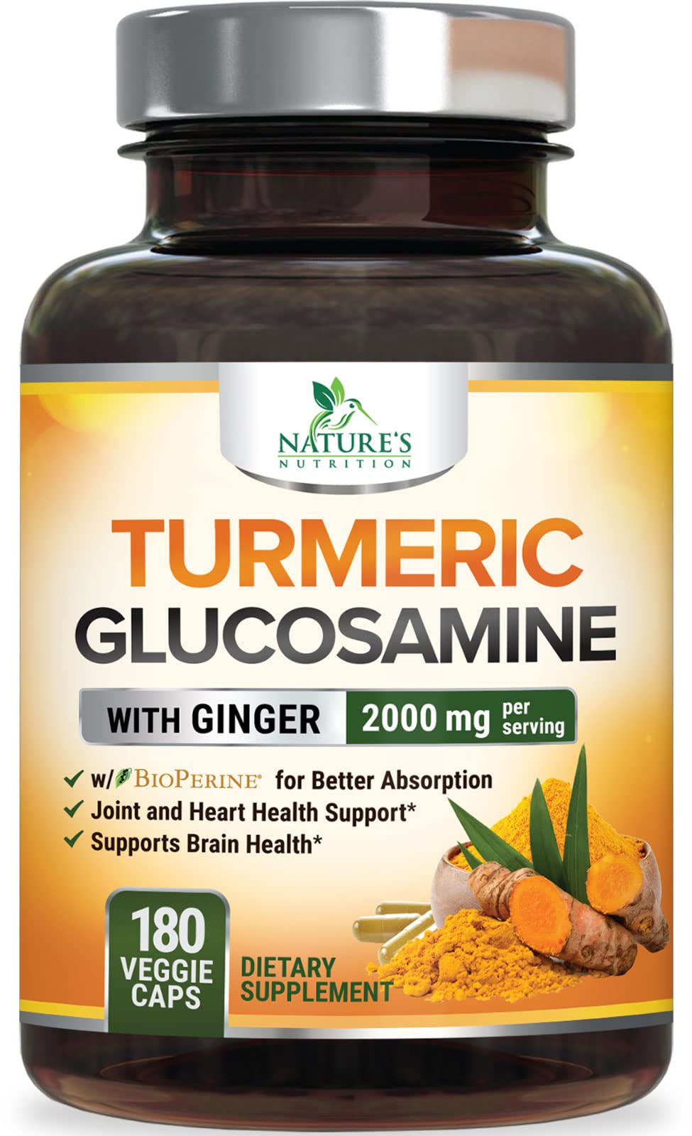 Foto 2 pulgar | Venta Internacional - Suplemento Nature's Nutrition, Cúrcuma Y Curcumina, 2000 Mg