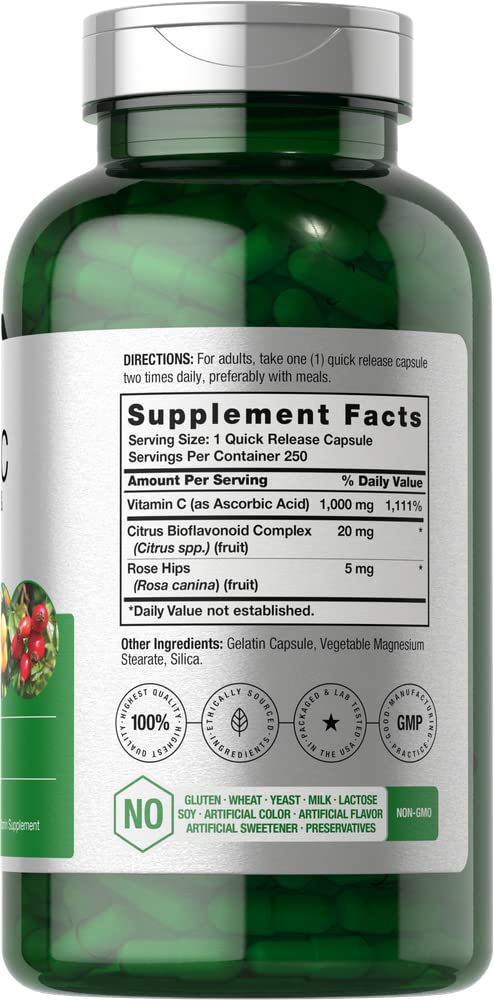 Foto 3 pulgar | Venta Internacional - Vitamina C Horbäach 1000 Mg | 250 Cápsulas Con Bioflavonoides