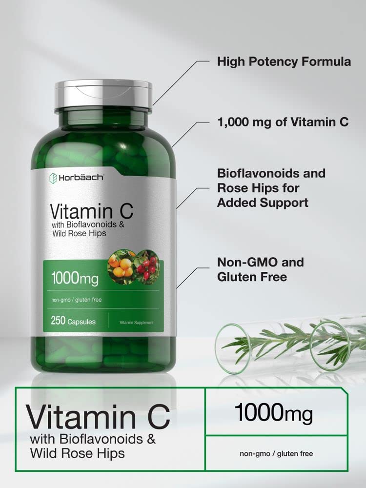 Foto 4 pulgar | Venta Internacional - Vitamina C Horbäach 1000 Mg | 250 Cápsulas Con Bioflavonoides