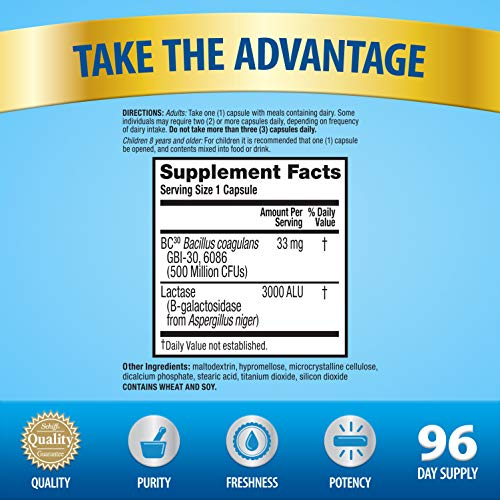 Foto 5 pulgar | Venta Internacional - Suplemento Digestive Advantage Lactose Support 96 Comprimidos