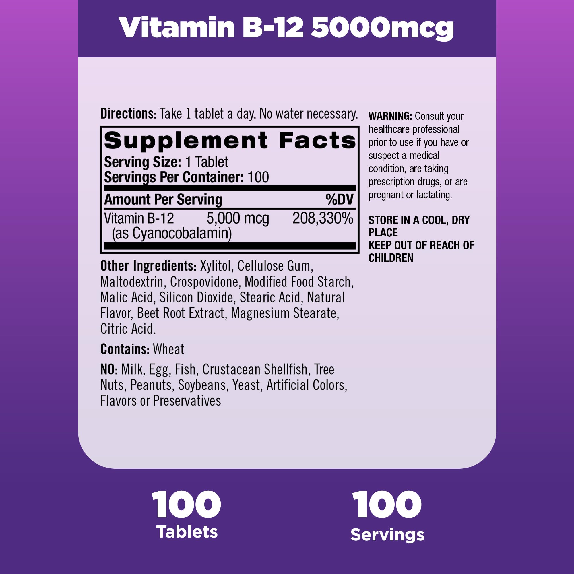 Foto 5 pulgar | Venta Internacional - Tabletas Energéticas De Vitamina B12 5