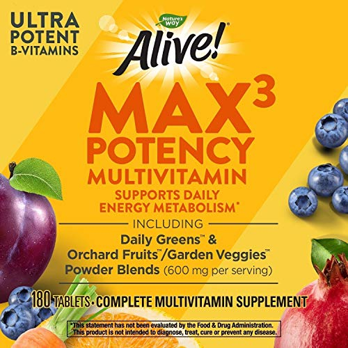 Foto 3 pulgar | Venta Internacional - ¡multivitamínico Nature's Way Alive! Max3 Potency, 180 Comprimidos