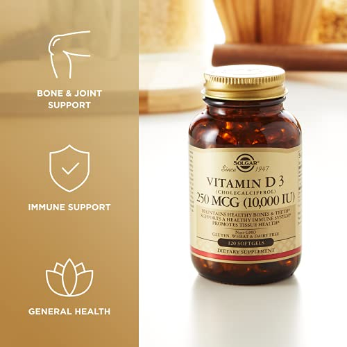 Foto 4 pulgar | Venta Internacional - Vitamina D3 Solgar 250 Mcg 120 Cápsulas Blandas