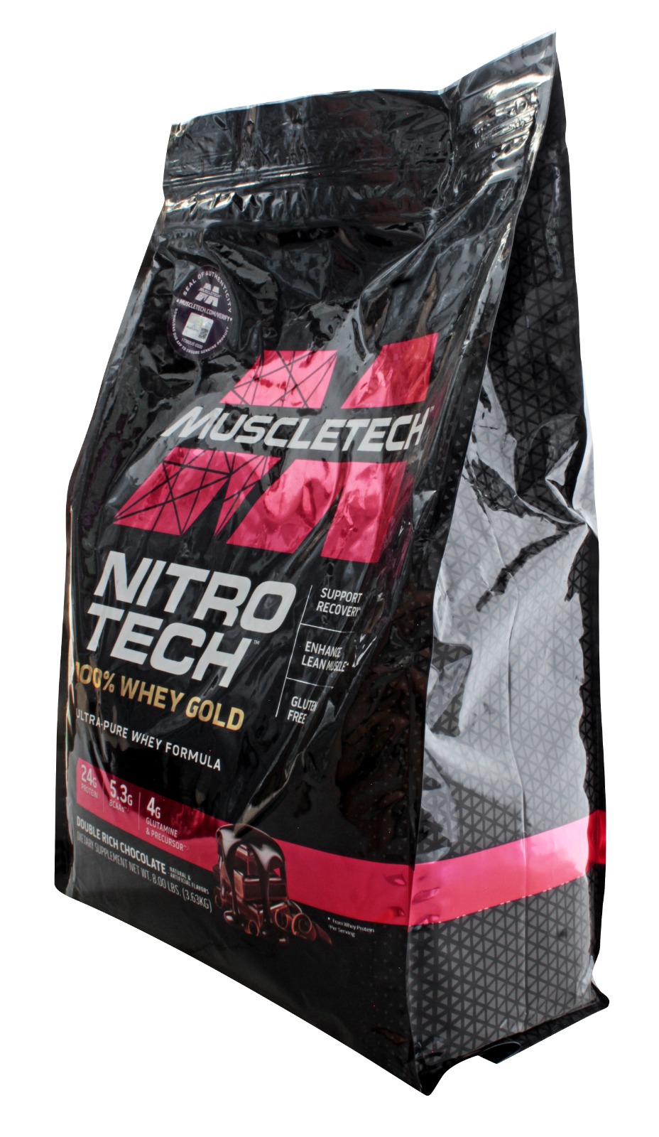Foto 3 pulgar | Proteína MuscleTech Nitro Tech 100% Whey Gold 8 lb 110 Servicios Double Rich Chocolate