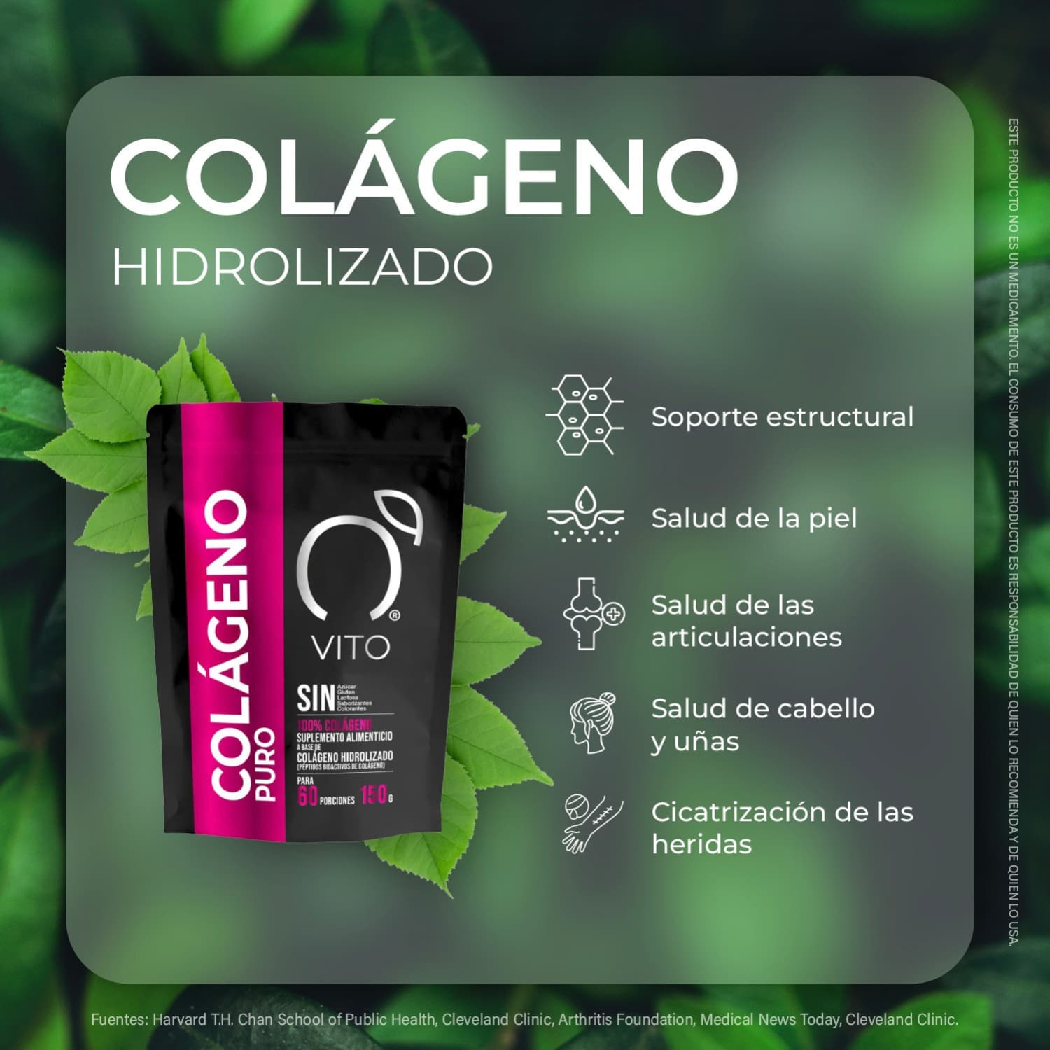 Foto 6 pulgar | Colágeno hidrolizado Puro Verisol  Vito 150gr