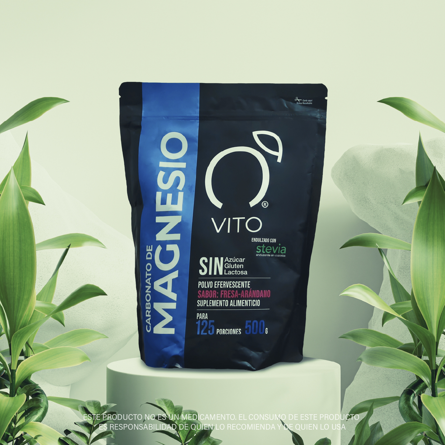 Foto 7 pulgar | Carbonato de Magnesio Vito 500gr Sabor Fresa y Arándano
