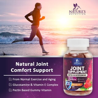 Foto 5 | Gomitas Supplement Nature's Nutrition Para Apoyar Las Articulaciones, 60 Unidades - Venta Internacional.
