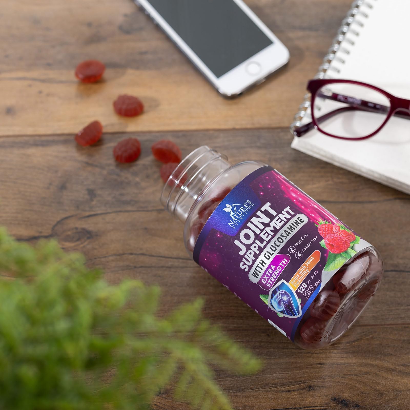 Foto 7 | Gomitas Supplement Nature's Nutrition Para Apoyar Las Articulaciones, 60 Unidades - Venta Internacional.