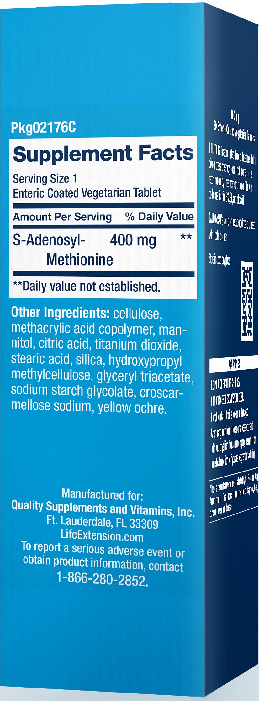 Foto 3 pulgar | Suplemento Life Extension Same 400 Mg De S-adenosil-metionina - Venta Internacional.