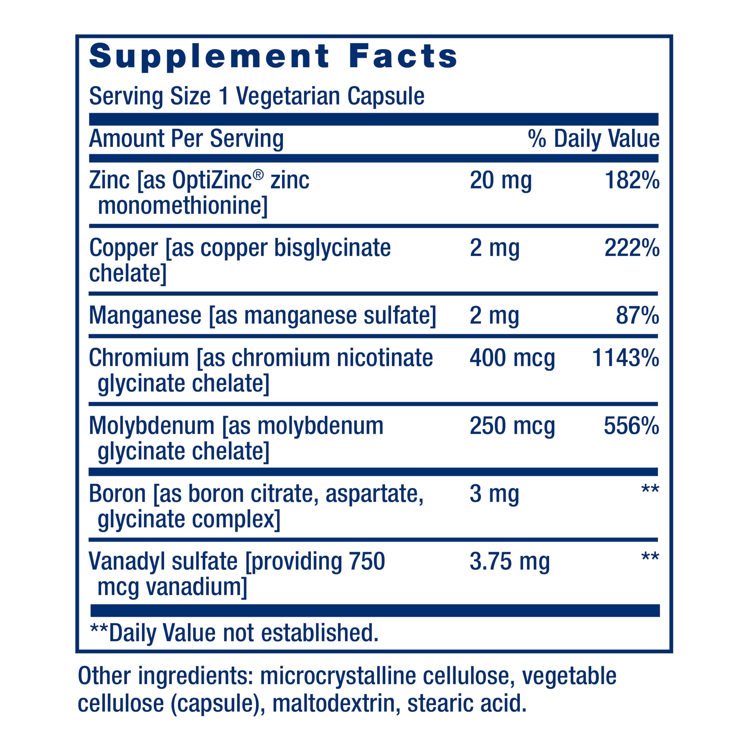 Foto 4 pulgar | Suplemento Life Extension Only Trace Minerals, 90 Cápsulas - Venta Internacional.