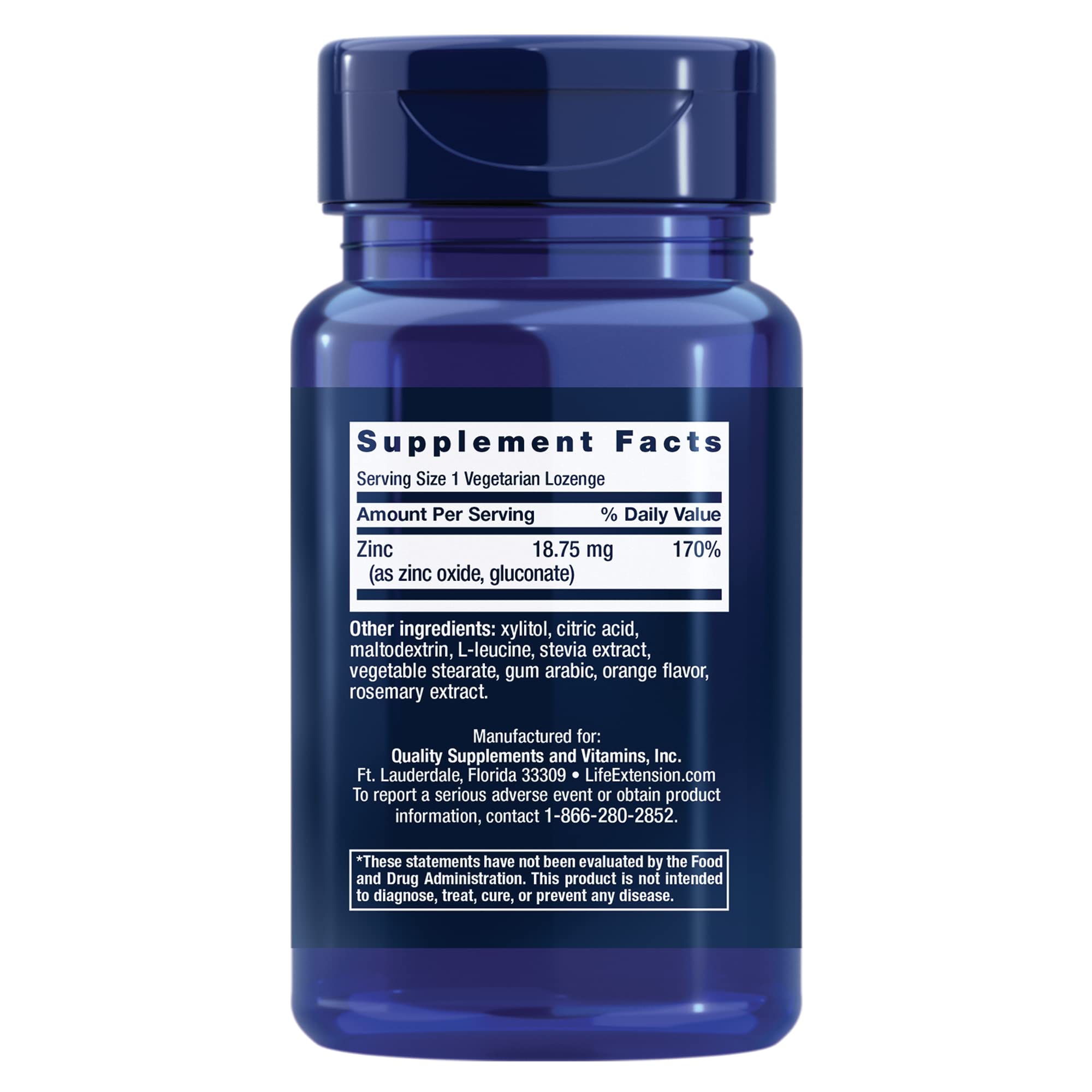 Foto 3 pulgar | Pastillas De Zinc Supplement Life Extension 18,75 Mg 60 Pastillas - Venta Internacional.