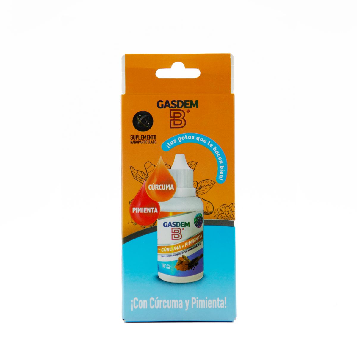 Foto 4 pulgar | Cúrcuma + Pimienta Gasdem-b 30 ml
