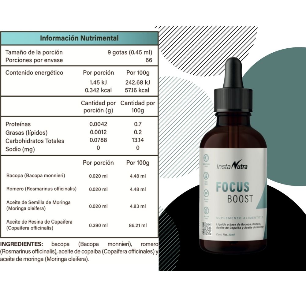 Foto 8 pulgar | Suplemento Alimenticio Instanutra Focus Boost de 30 Ml