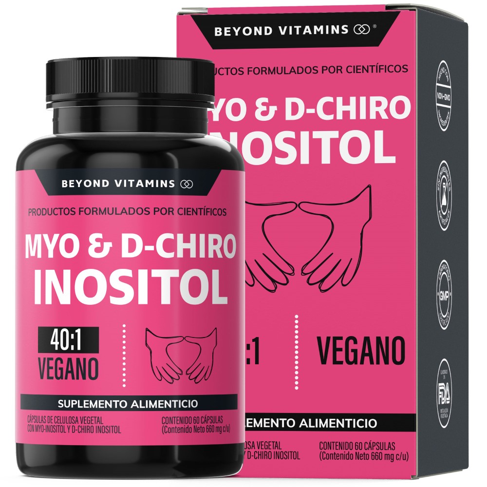 Foto 2 pulgar | Suplemento Alimenticio Beyond Vitamins Myo And D-Chiro Inositol 60 Cápsulas