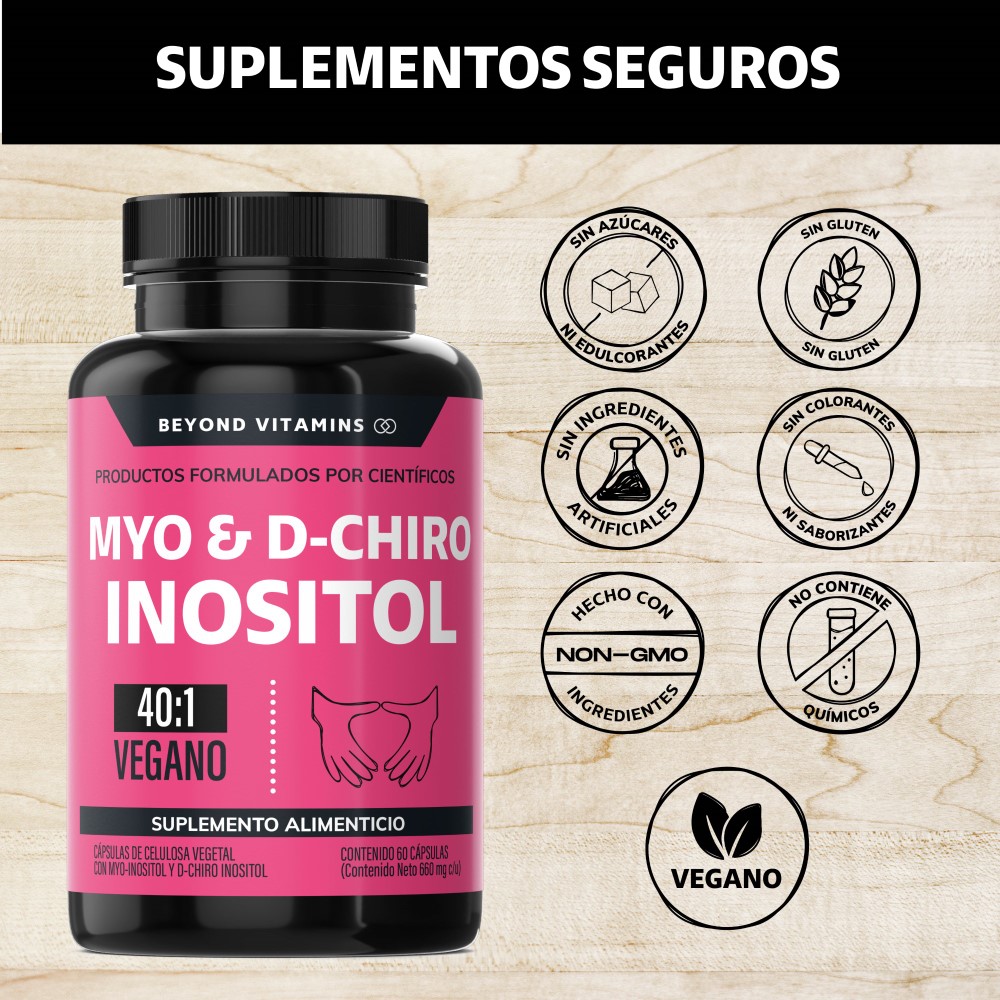 Foto 4 pulgar | Suplemento Alimenticio Beyond Vitamins Myo And D-Chiro Inositol 60 Cápsulas