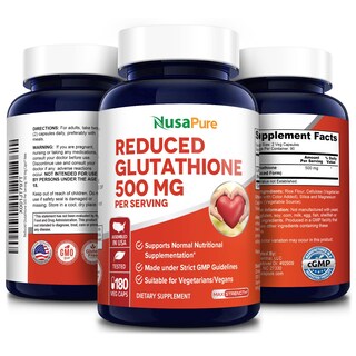 Foto 4 | Venta Internacional-Suplemento Nusapure Reduced Glutathione 500 Mg con 180 Cápsulas