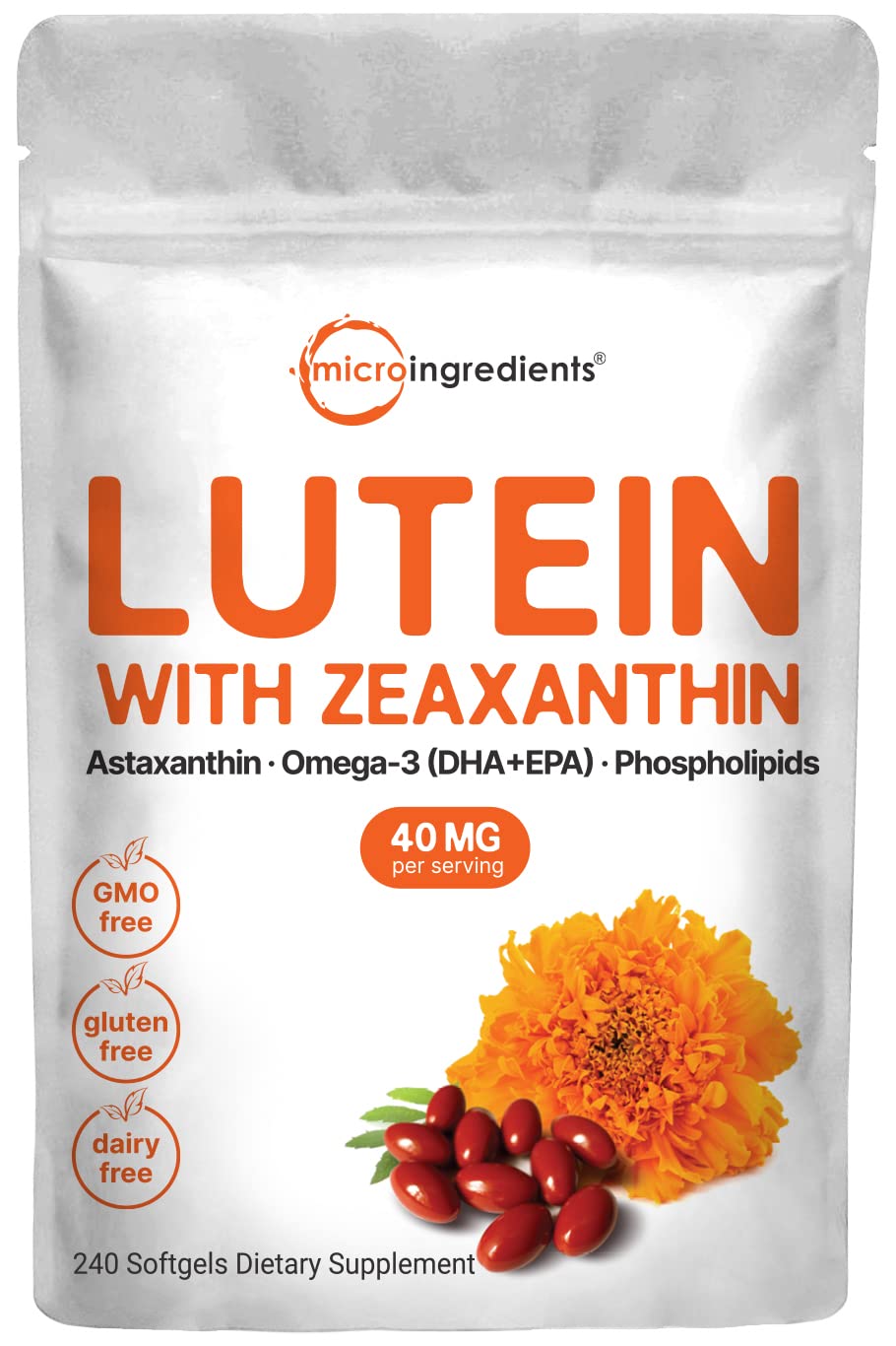 Foto 2 pulgar | Suplemento Microingrediente De Luteína Y Zeaxantina 40 Mg X240 - Venta Internacional.