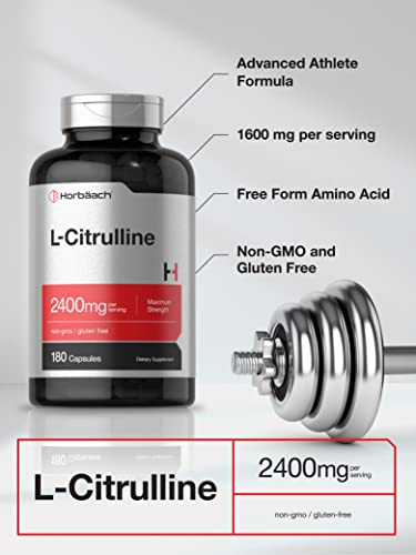 Foto 3 pulgar | Suplemento Horbäach L-citrulina 2400 Mg 180 Cápsulas - Venta Internacional.