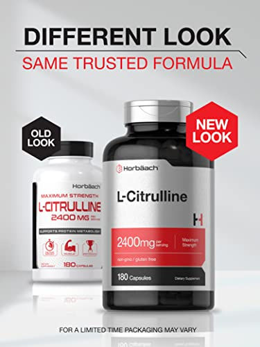 Foto 4 pulgar | Suplemento Horbäach L-citrulina 2400 Mg 180 Cápsulas - Venta Internacional.