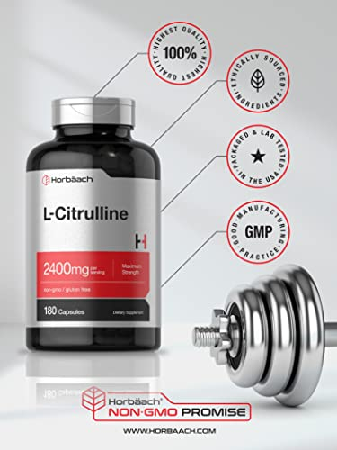 Foto 7 pulgar | Suplemento Horbäach L-citrulina 2400 Mg 180 Cápsulas - Venta Internacional.