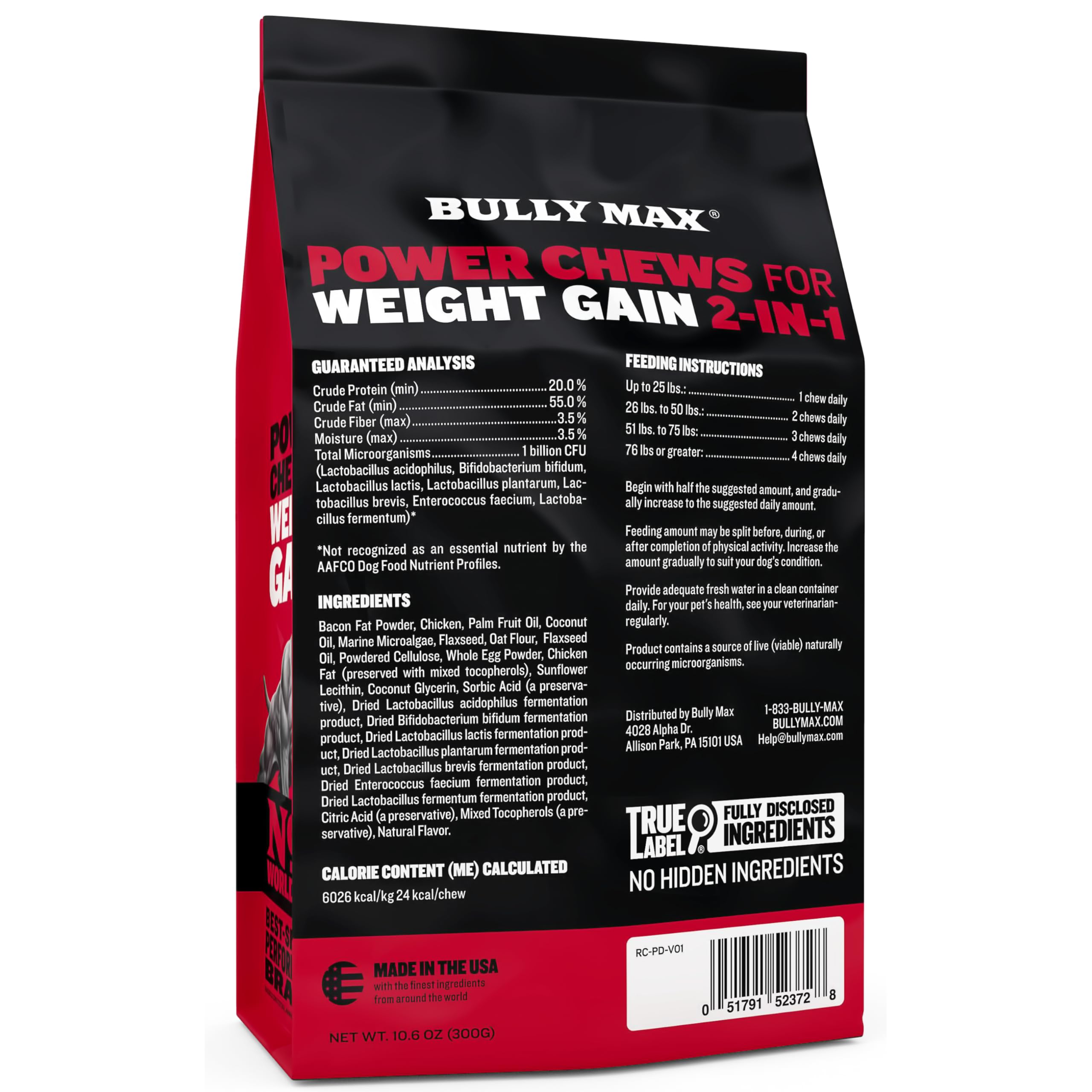 Foto 3 pulgar | Suplemento Bully Max Weight Gainer para Perros Paquete de 300 g - Venta Internacional