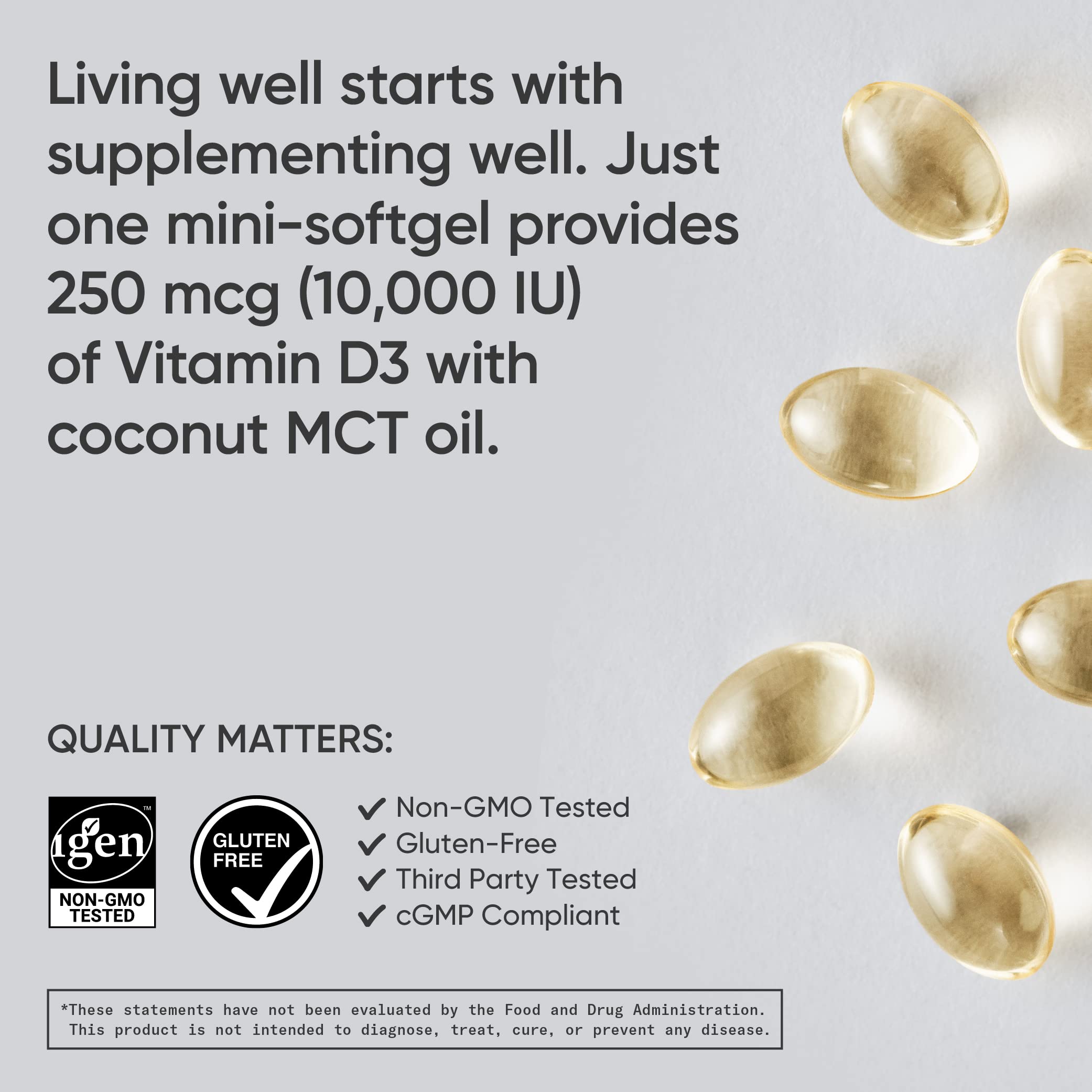 Foto 4 | Suplemento De Vitamina D Sports Research, 10 000 Ui, 120 Cápsulas Blandas - Venta Internacional.