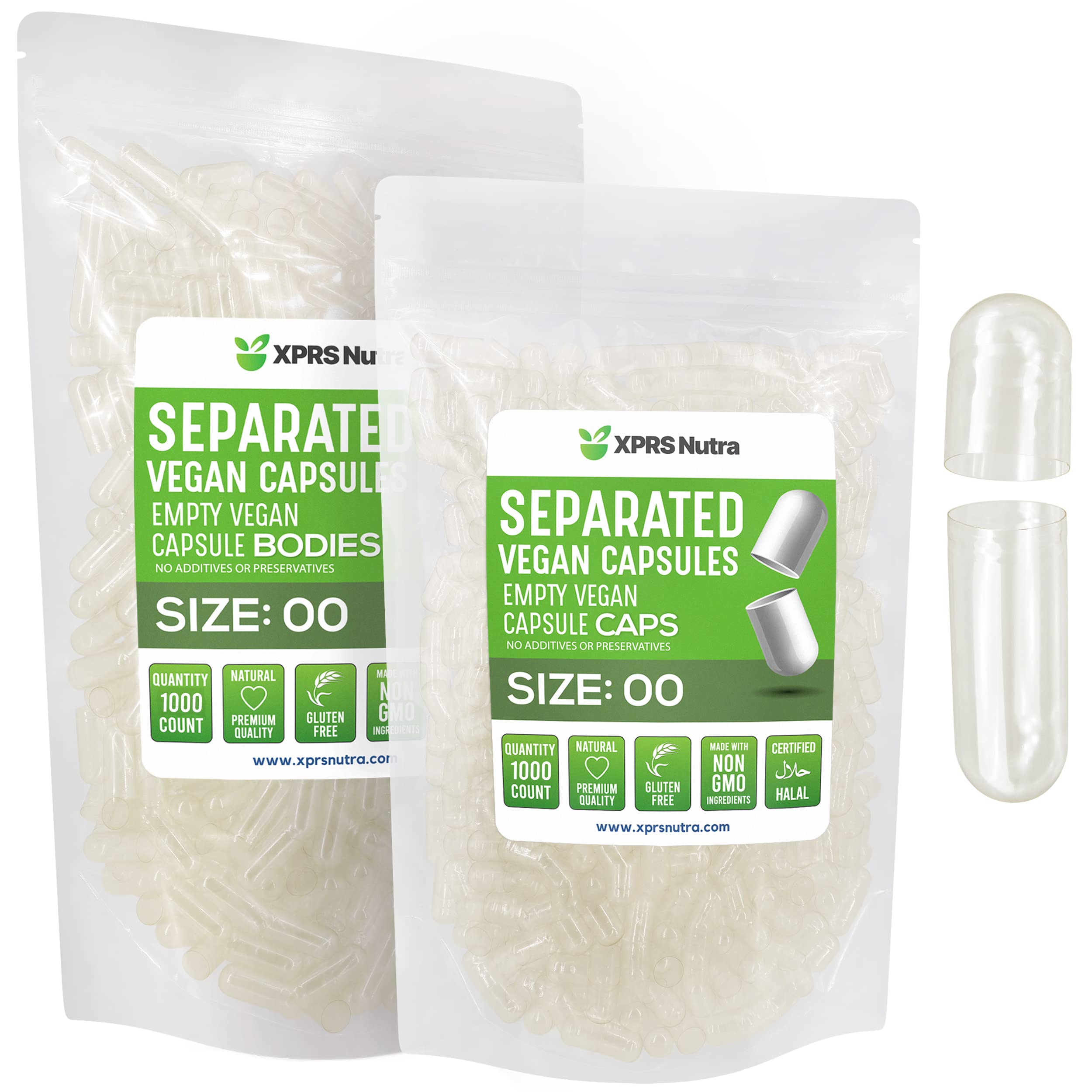 Foto 2 pulgar | Cápsulas Vacías XPRS Nutra Vegan Tamaño 00 1000 Unidades - Venta Internacional