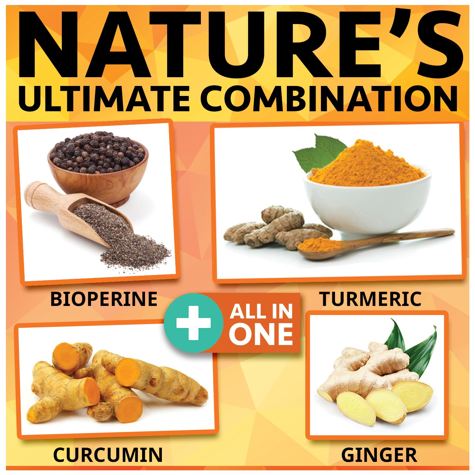 Foto 4 | Suplemento Nature's Branch Cúrcuma Curcumina y Jengibre 90 Cápsulas - Venta Internacional