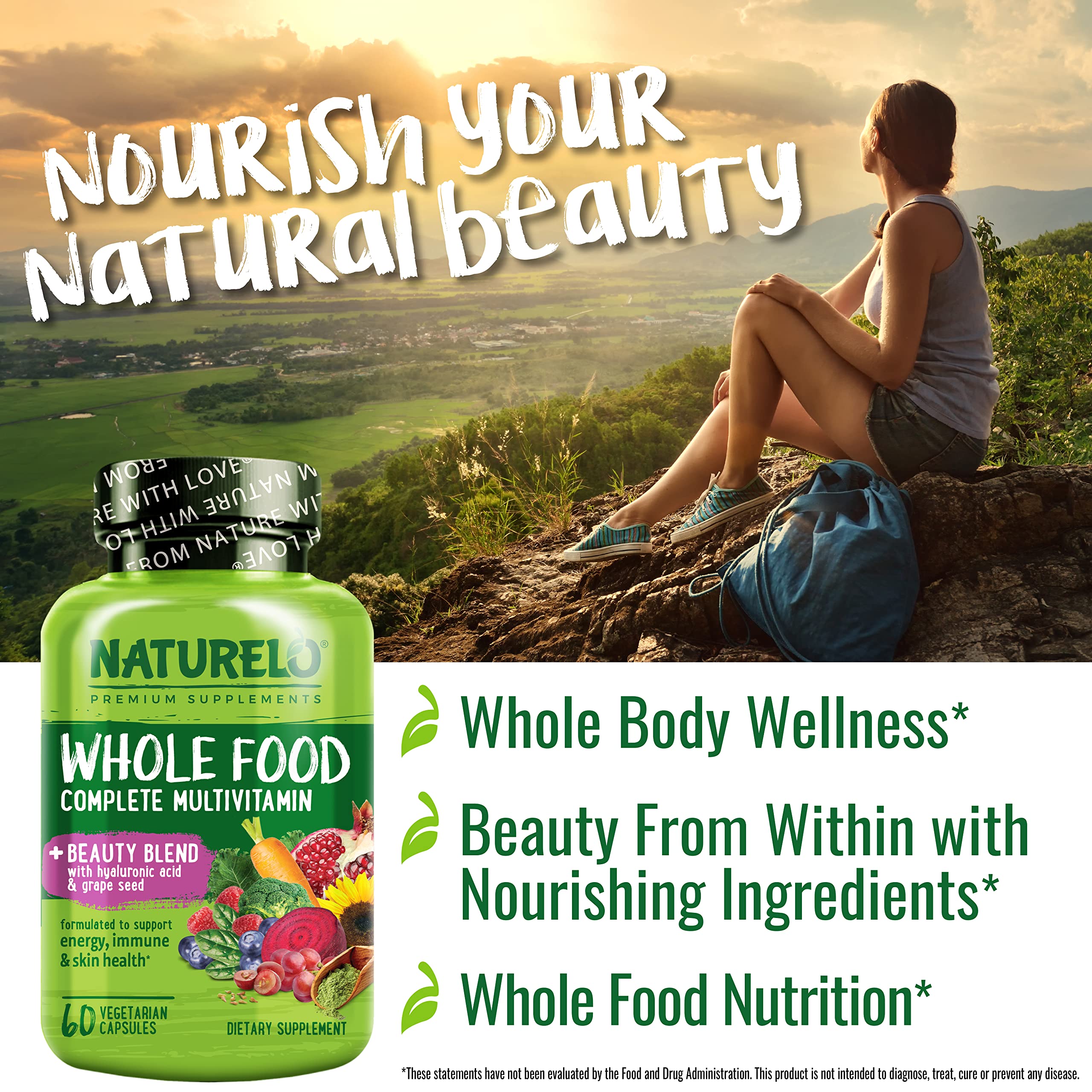 Foto 7 | Suplemento Multivitamínico Naturelo Whole Food 60 Cápsulas - Venta Internacional.