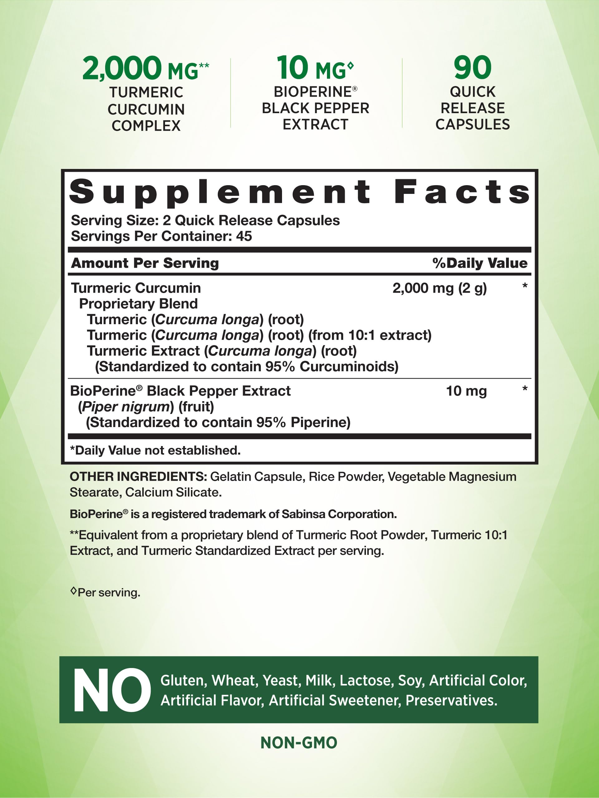 Foto 3 pulgar | Suplemento Del Complejo De Curcumina Y Cúrcuma Nature's Truth 2000 Mg 9 - Venta Internacional.