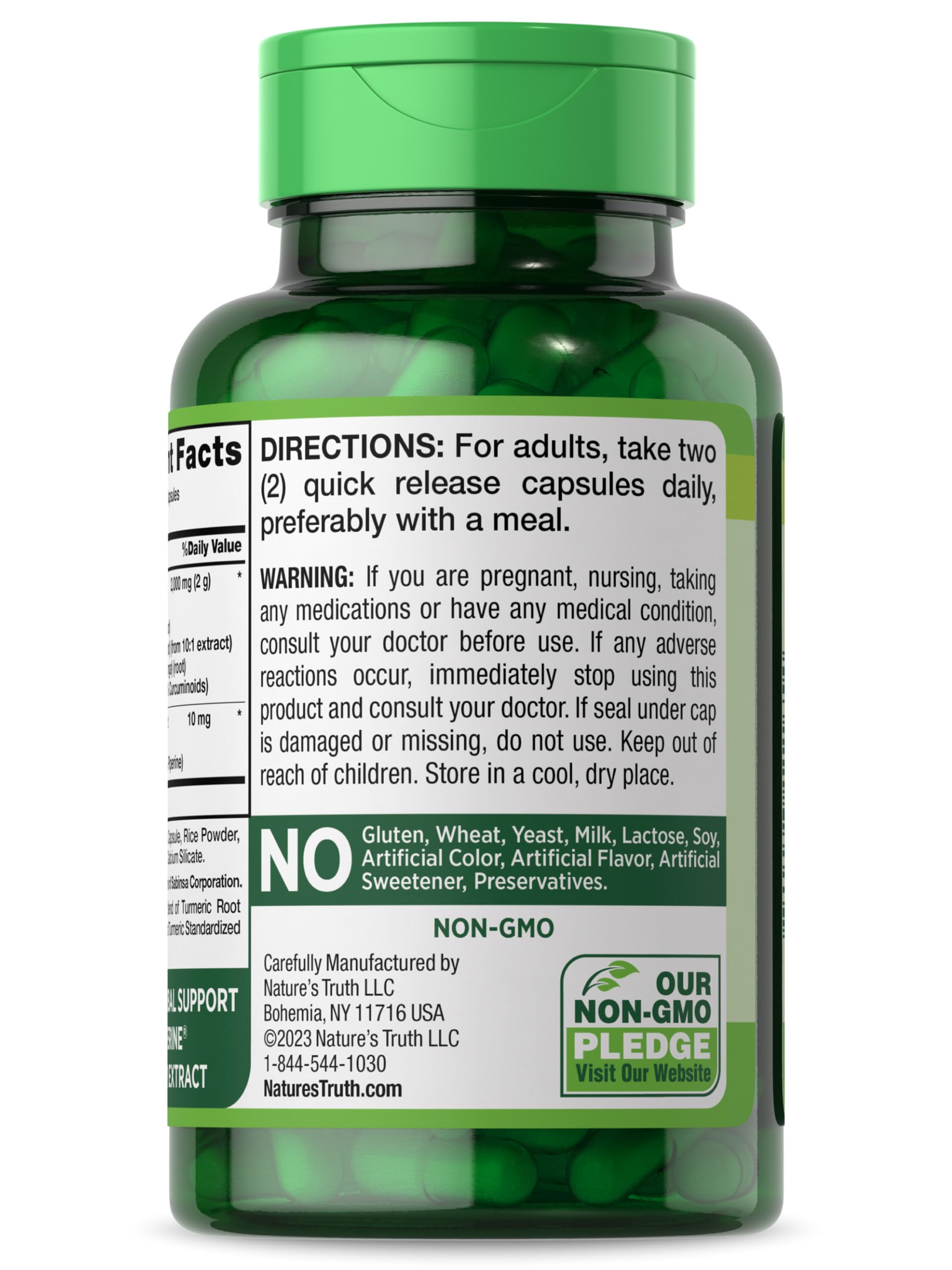 Foto 8 pulgar | Suplemento Del Complejo De Curcumina Y Cúrcuma Nature's Truth 2000 Mg 9 - Venta Internacional.