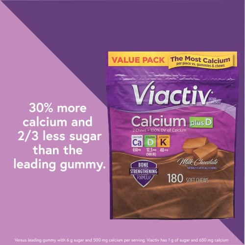 Foto 7 pulgar | Suplemento Viactiv Calcium + Vitamina D Soft Chews 180 Brown - Venta Internacional