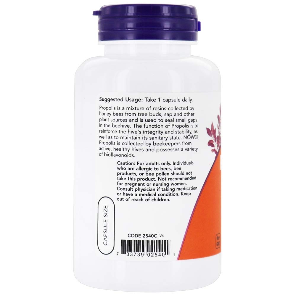 Foto 4 pulgar | Suplemento Now Propolis 1500 Mg con Concentrado 5:1 100 Cápsulas - Venta Internacional