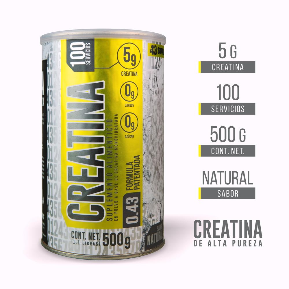 Foto 3 pulgar | Creatina Alta Pureza 500 G 100 Servicios 43 Supplements