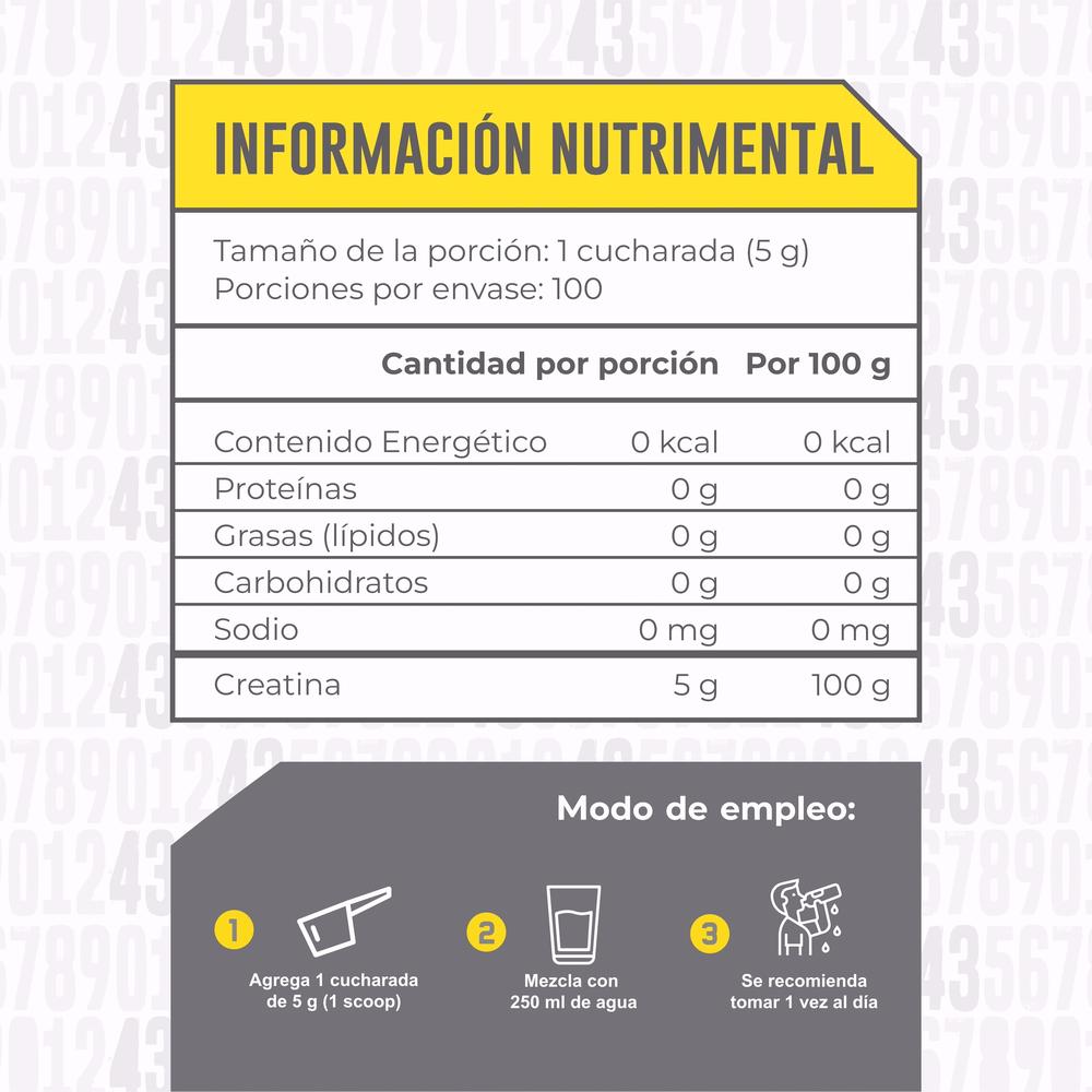Foto 4 pulgar | Creatina Alta Pureza 500 G 100 Servicios 43 Supplements